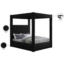 Meridian Royal Black Velvet King Bed (4 Boxes) IMAGE 8