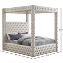 Meridian Royal Beige Velvet Queen Bed (4 Boxes) IMAGE 7