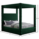 Meridian Royal Green Velvet Queen Bed (4 Boxes) IMAGE 7