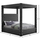 Meridian Royal Grey Velvet King Bed (4 Boxes) IMAGE 7