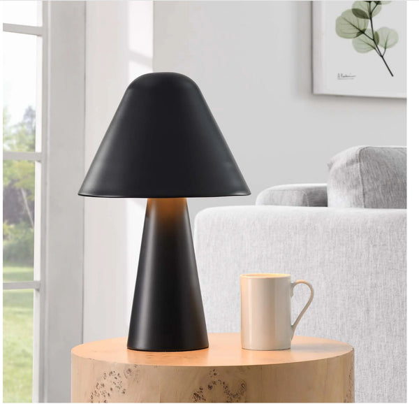 EEI-6529-BLK-Mushroom Table Lamp (Black)