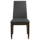 Coaster Furniture Wes 115272 Upholstered Dining Side Chair - Dark Walnut IMAGE 2