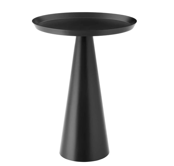 EEI-6608-BLK-Round Side Table in Black