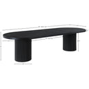 Meridian Belinda Black Oak Veneer Dining Table (3 Boxes) IMAGE 14