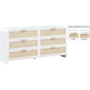 Meridian Sage 6-Drawer Dresser 873White-D IMAGE 1
