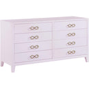 Meridian Bowtie 8-Drawer Dresser 899Pink-D IMAGE 1