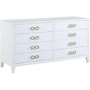 Meridian Bowtie 8-Drawer Dresser 899White-D IMAGE 1