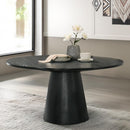 Acme Furniture Round Froja Dining Table with Pedestal Base DN01802 IMAGE 1
