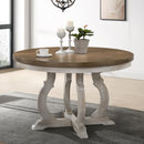 Acme Furniture Round Cillin Dining Table with Pedestal Base DN01805 IMAGE 1