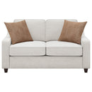 Coaster Furniture Christine 552062 Upholstered Sloped Arm Loveseat - Beige IMAGE 2