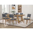 Coaster Furniture Sharon 104171 Rectangular 84-inch Wood Trestle Dining Table - Brown IMAGE 2