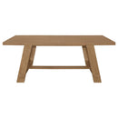 Coaster Furniture Sharon 104171 Rectangular 84-inch Wood Trestle Dining Table - Brown IMAGE 3