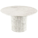 Meridian Genoa White Dining Table IMAGE 3