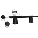 Meridian Tavolo Black Oak Veneer Dining Table (3 Boxes) IMAGE 15