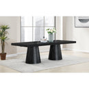 Meridian Tavolo Black Oak Veneer Dining Table (3 Boxes) IMAGE 2