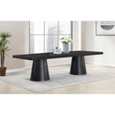 Meridian Tavolo Black Oak Veneer Dining Table (3 Boxes) IMAGE 3
