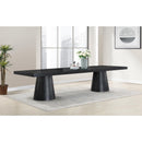 Meridian Tavolo Black Oak Veneer Dining Table (3 Boxes) IMAGE 4