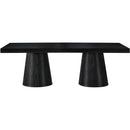 Meridian Tavolo Black Oak Veneer Dining Table (3 Boxes) IMAGE 5