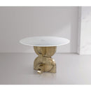 Meridian Alden White Dining Table IMAGE 2