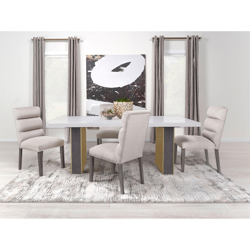 Coaster Furniture Carla Dining Table with Marble Top and Pedestal Base 106651 IMAGE 8