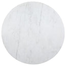 Coaster Furniture Ambrose 107600 Round 50-inch Marble Top Dining Table - Brushed Gold IMAGE 2