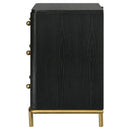 Coaster Furniture Arini 224332 3-Drawer Nightstand - Black IMAGE 5