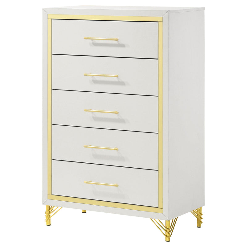 Coaster Furniture Lucia 5-Drawer Chest 224735 IMAGE 4