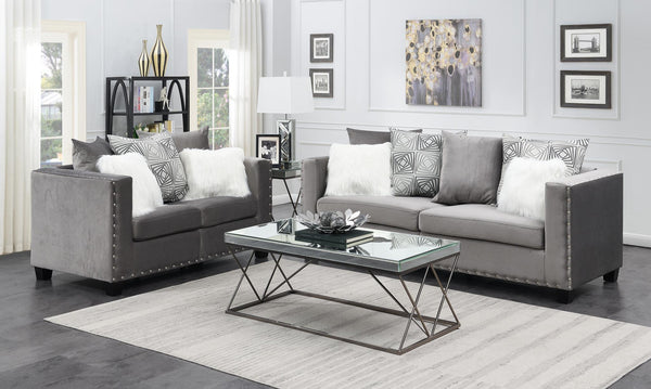 U513 Grey Sofa Loveseat Set