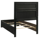Coaster Furniture Miranda 206360T 54-inch Upholstered Twin Panel Bed - Black IMAGE 4