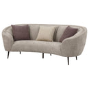 Coaster Furniture Ellorie 504837 Upholstered Channel Back Curved Sofa - Beige IMAGE 3