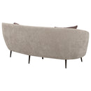 Coaster Furniture Ellorie 504837 Upholstered Channel Back Curved Sofa - Beige IMAGE 6