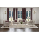 Coaster Furniture Ellorie 504838 Upholstered Channel Back Curved Loveseat - Beige IMAGE 8