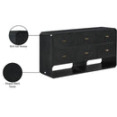 Meridian Parker Black Ash Veneer Dresser IMAGE 12