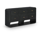 Meridian Parker Black Ash Veneer Dresser IMAGE 1