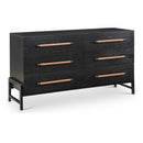 Meridian Kaya Black Vegan Leather Dresser IMAGE 1
