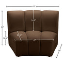 Meridian Infinity Brown Velvet Modular Chair IMAGE 5