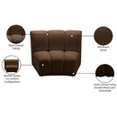 Meridian Infinity Brown Velvet Modular Chair IMAGE 6