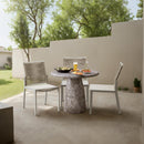 Meridian Cosenza Brown 36" Marble Finish Concrete Dining Table IMAGE 2