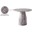 Meridian Cosenza Brown 36" Marble Finish Concrete Dining Table IMAGE 8