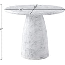 Meridian Cosenza White 36" Marble Finish Concrete Dining Table IMAGE 7