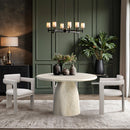 Meridian Cosenza Travertine 48.5" Travertine Finish Concrete Dining Table IMAGE 2
