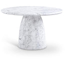 Meridian Cosenza White 48.5" Marble Finish Concrete Dining Table IMAGE 1