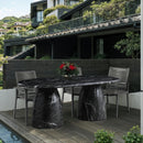 Meridian Cosenza Black 78" Marble Finish Concrete Dining Table (3 Boxes) IMAGE 2