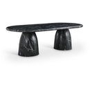 Meridian Cosenza Black 96" Marble Finish Concrete Dining Table (3 Boxes) IMAGE 1