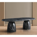 Meridian Cosenza Black 96" Marble Finish Concrete Dining Table (3 Boxes) IMAGE 3
