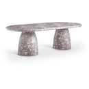 Meridian Cosenza Brown 96" Marble Finish Concrete Dining Table (3 Boxes) IMAGE 1