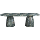 Meridian Cosenza Green 96" Marble Finish Concrete Dining Table (3 Boxes) IMAGE 5