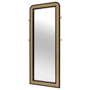 Coaster Furniture Arini 224339 Cane Weave Full Length Standing Floor Mirror - Black IMAGE 3