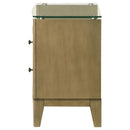 Coaster Furniture Granada 224922 2-Drawer Glass Top Nightstand - Natural Pine IMAGE 4