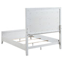 Coaster Furniture Marielle 224841Q Queen Upholstered Panel Bed - Distressed White IMAGE 3